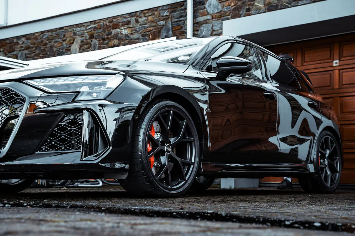 A show-finish black Audi RS3